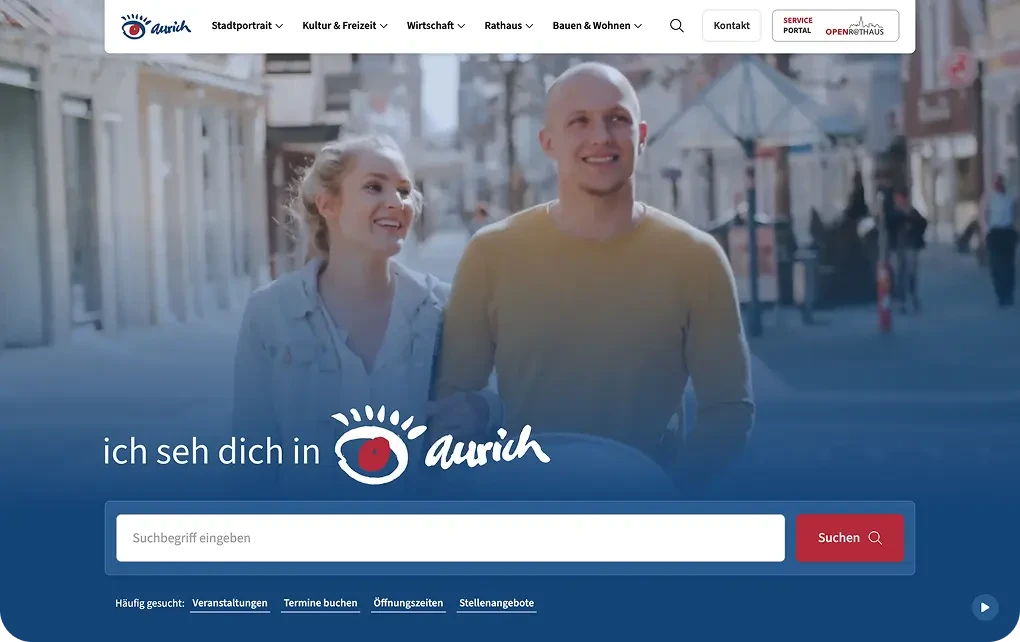 Webseite der Stadt Aurich