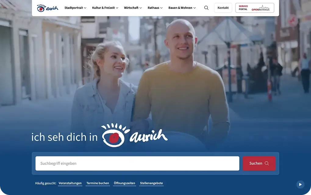 Webseite der Stadt Aurich